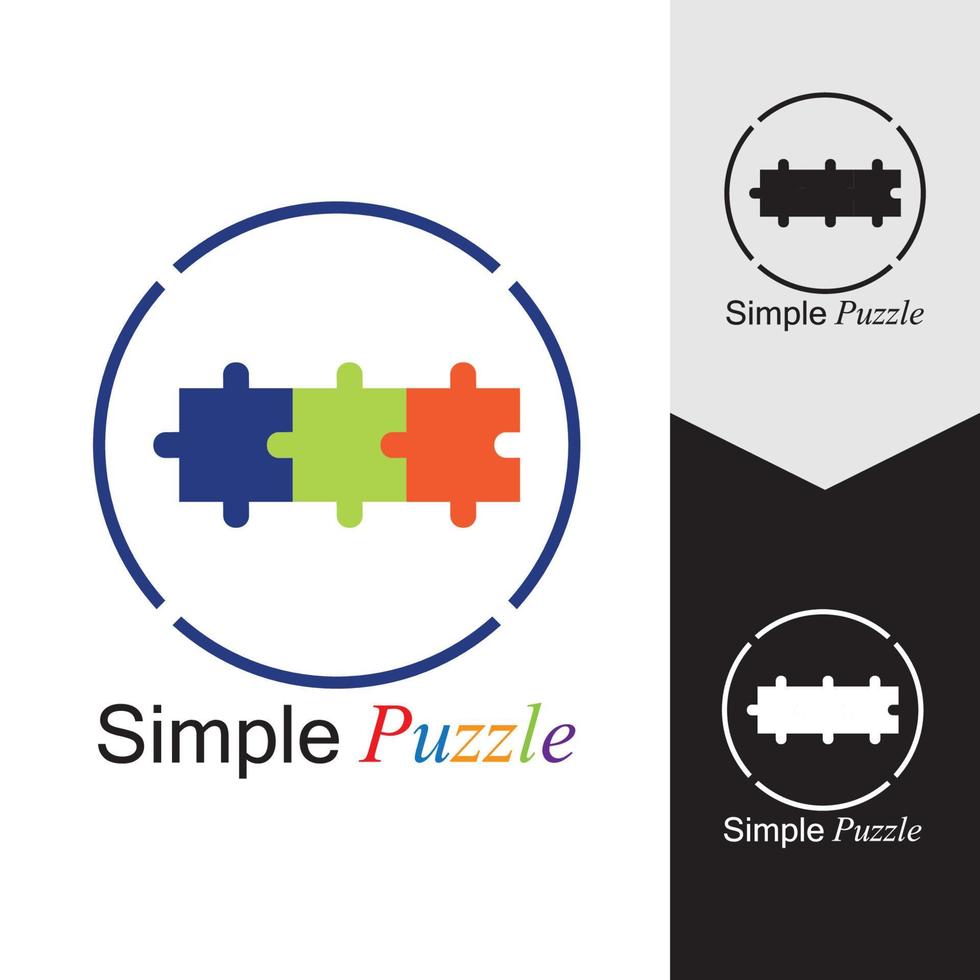 Puzzle vector icon illustration background