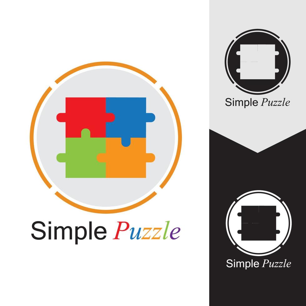 Puzzle vector icon illustration background