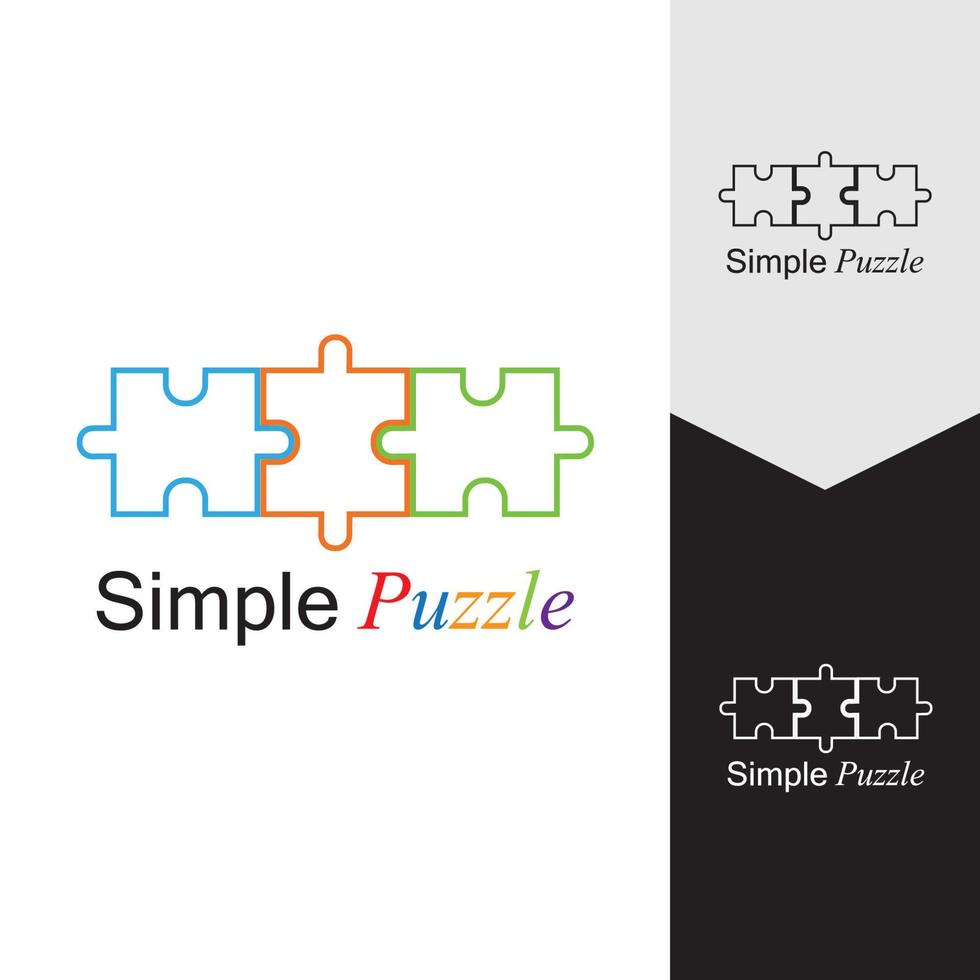 Puzzle vector icon illustration background