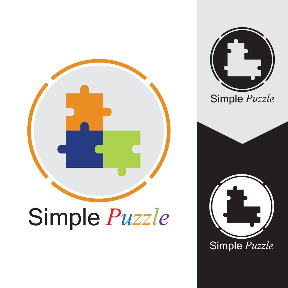 Puzzle vector icon illustration background