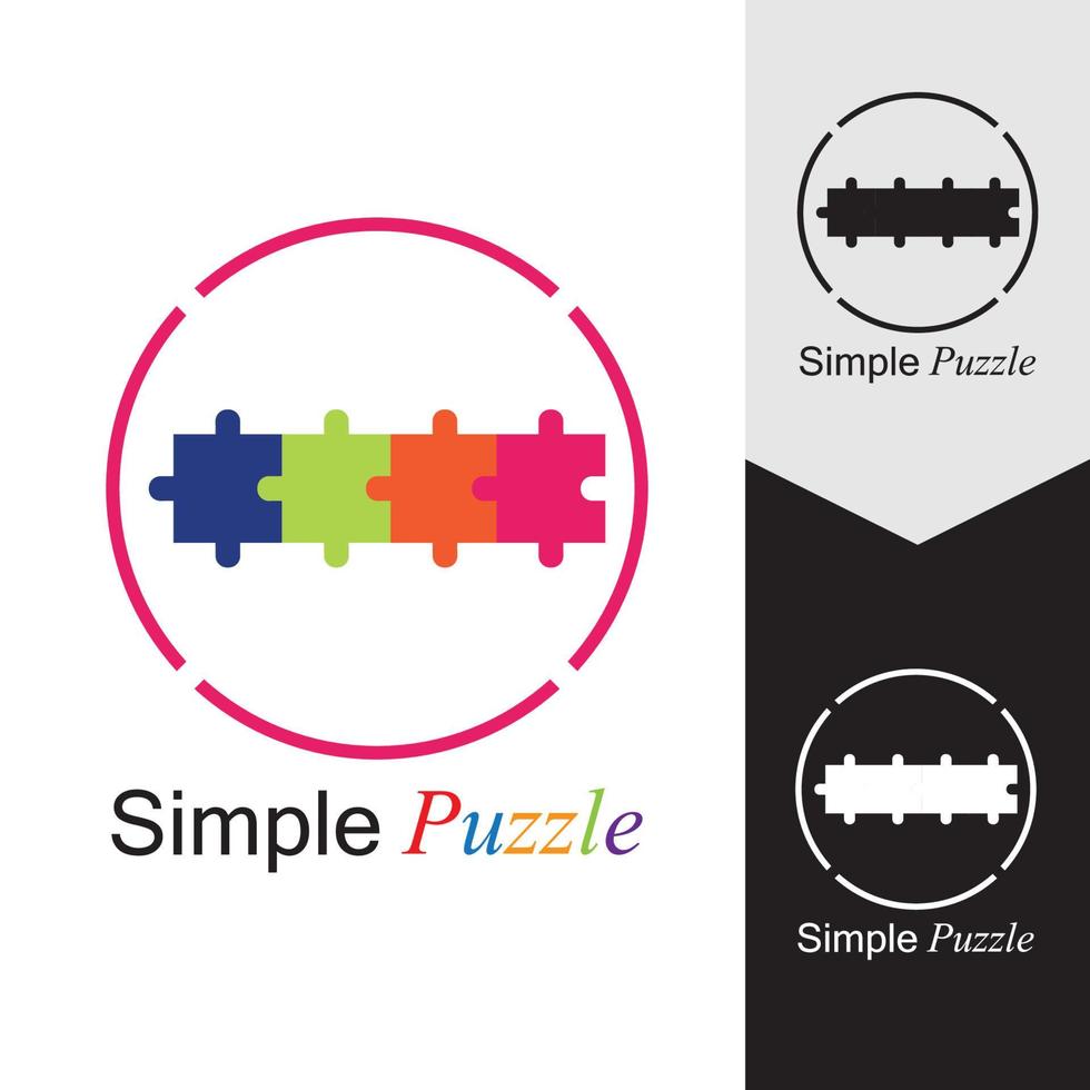 Puzzle vector icon illustration background