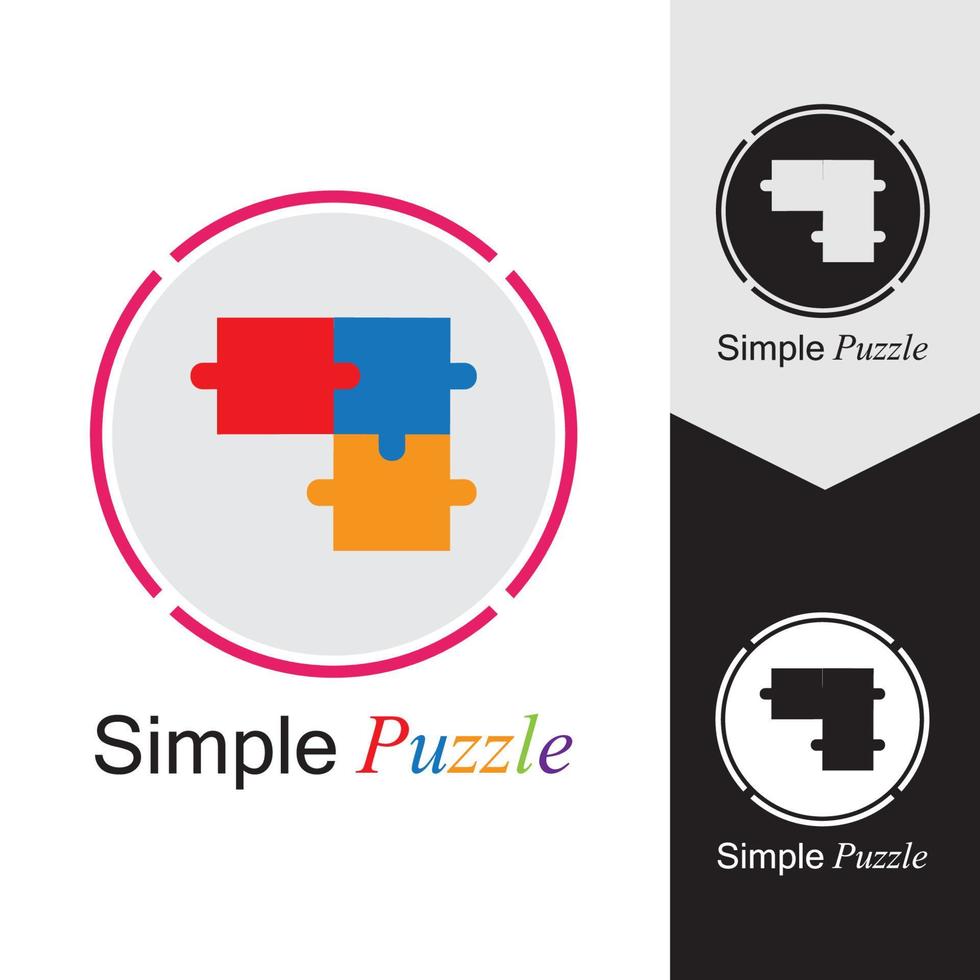 Puzzle vector icon illustration background