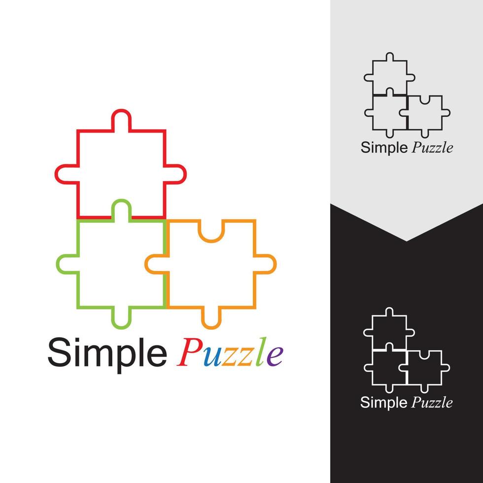 Puzzle vector icon illustration background