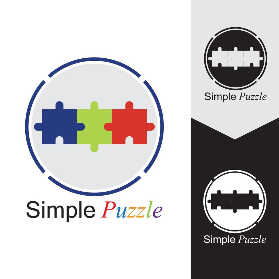 Puzzle vector icon illustration background