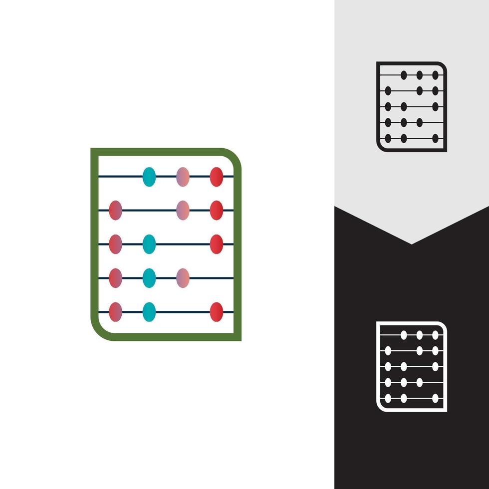 abacus icon vector background
