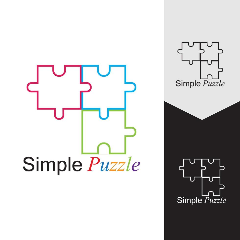 Puzzle vector icon illustration background