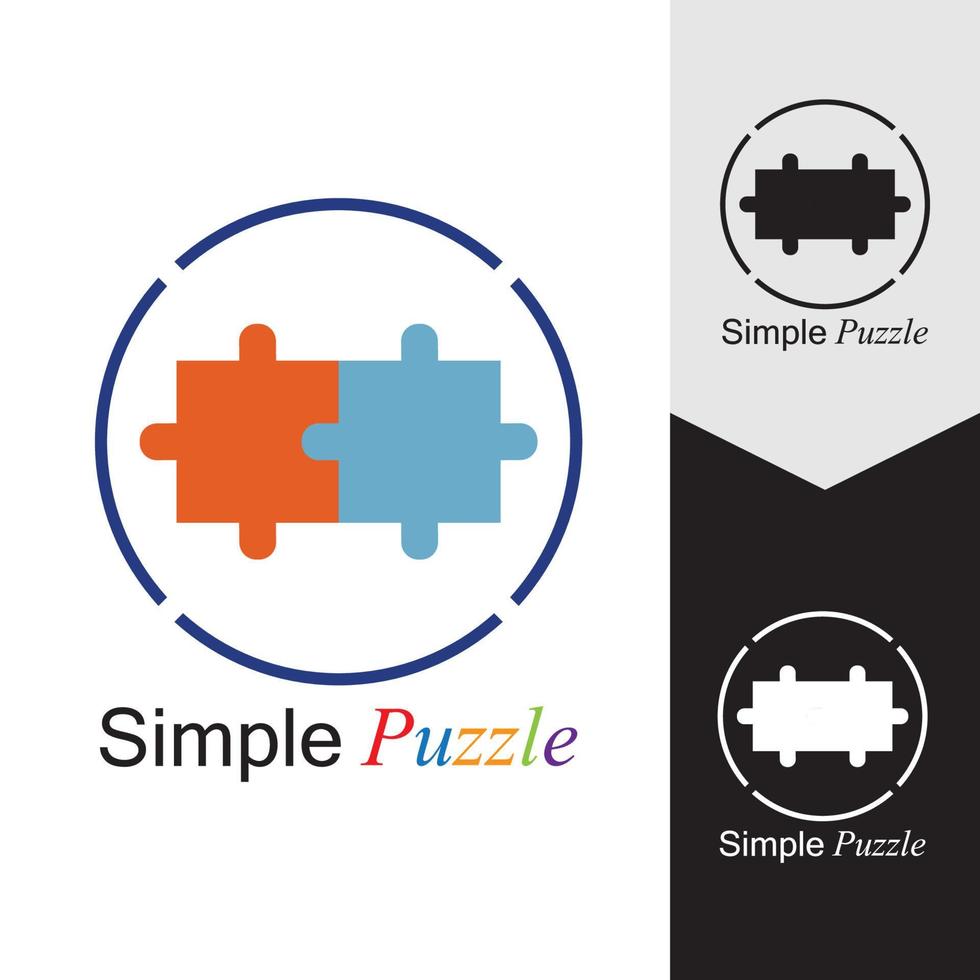 Puzzle vector icon illustration background