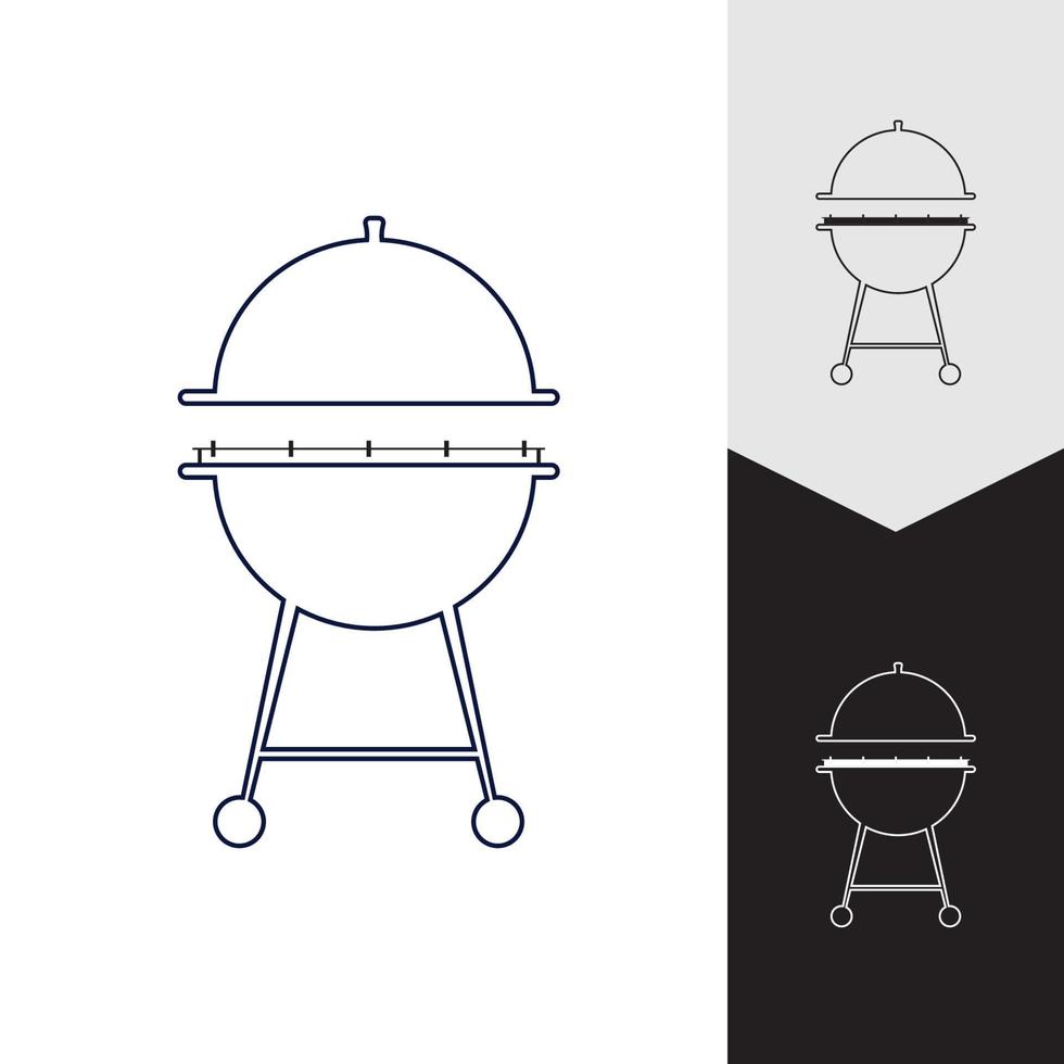 ilustración de vector de icono de barbacoa