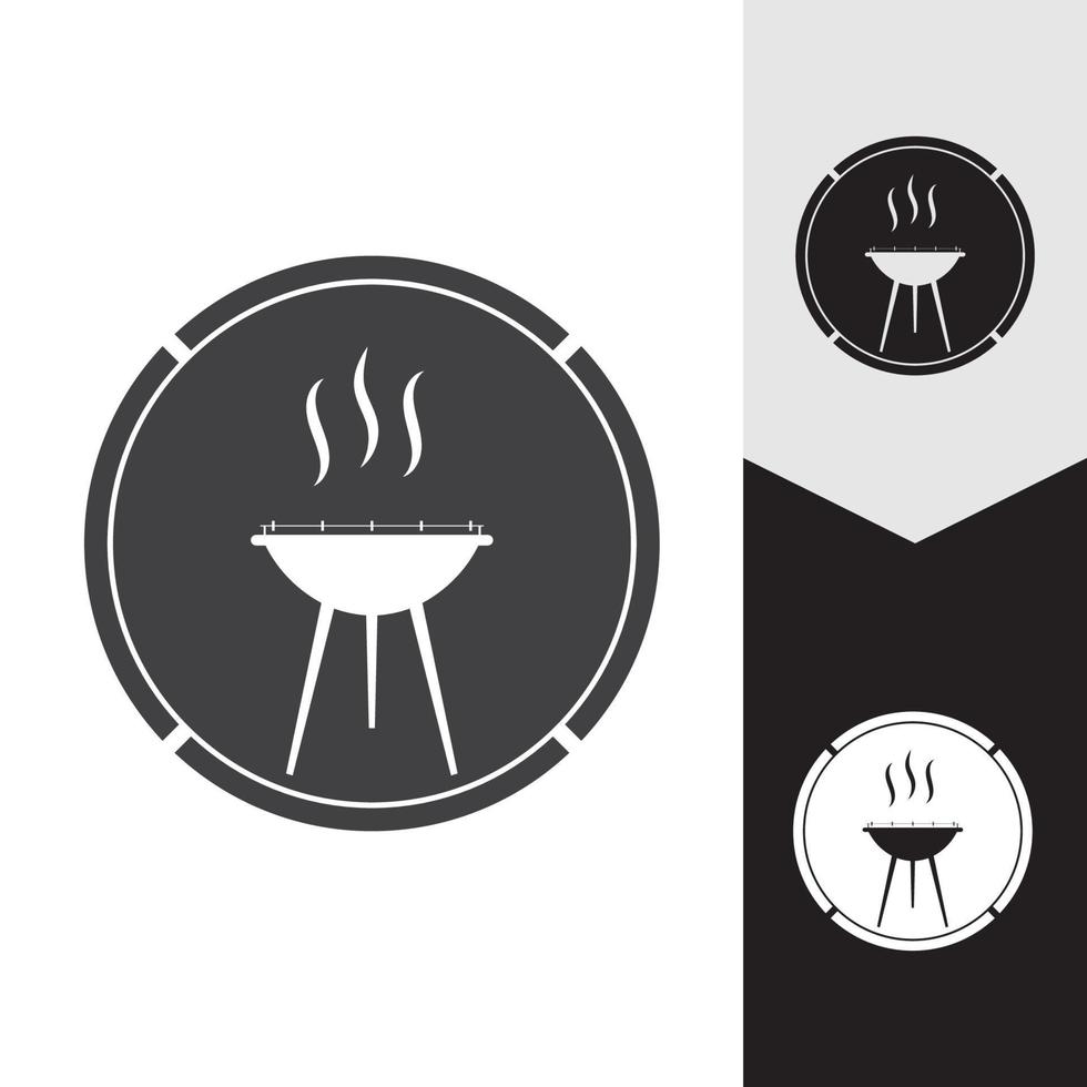 ilustración de vector de icono de barbacoa