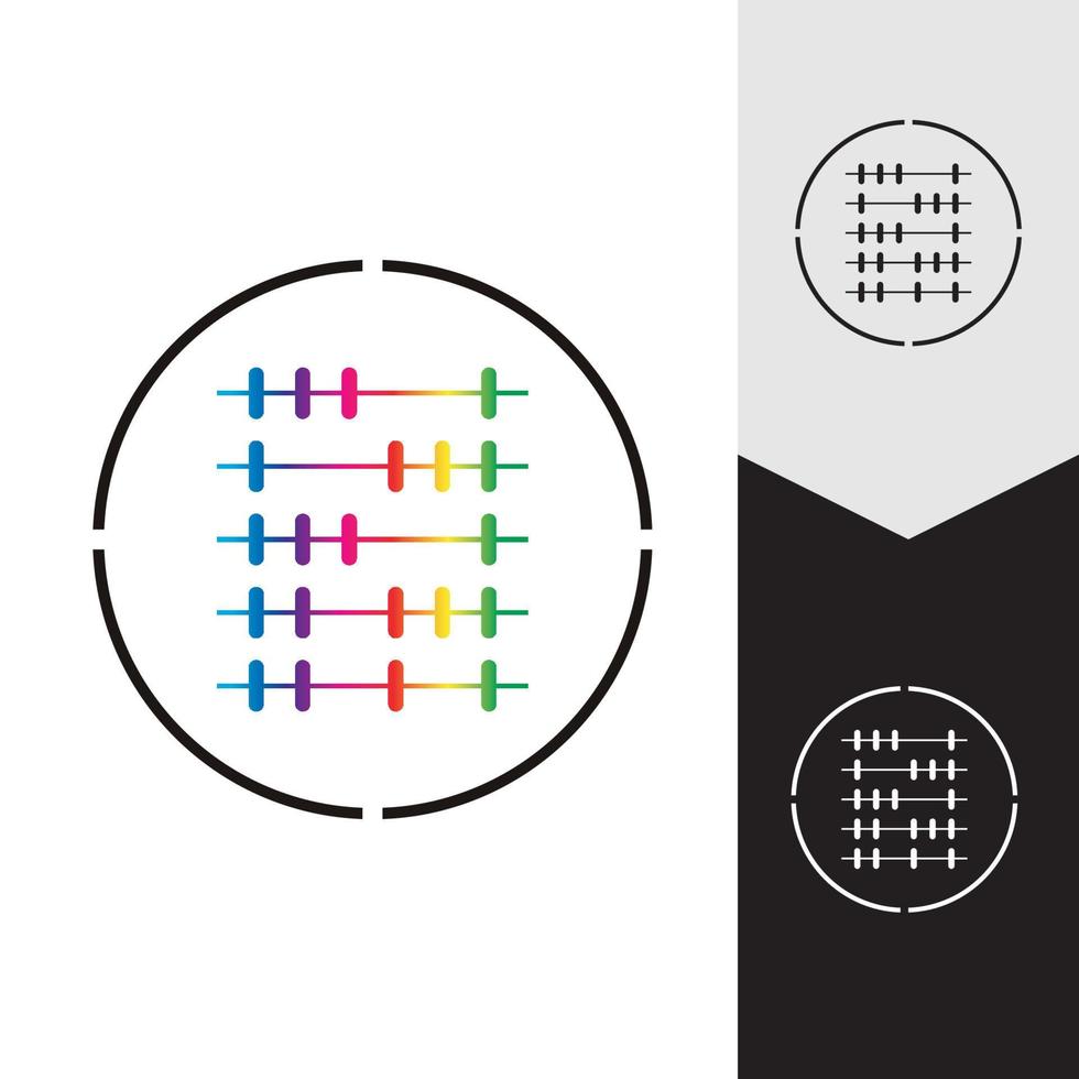abacus icon vector background