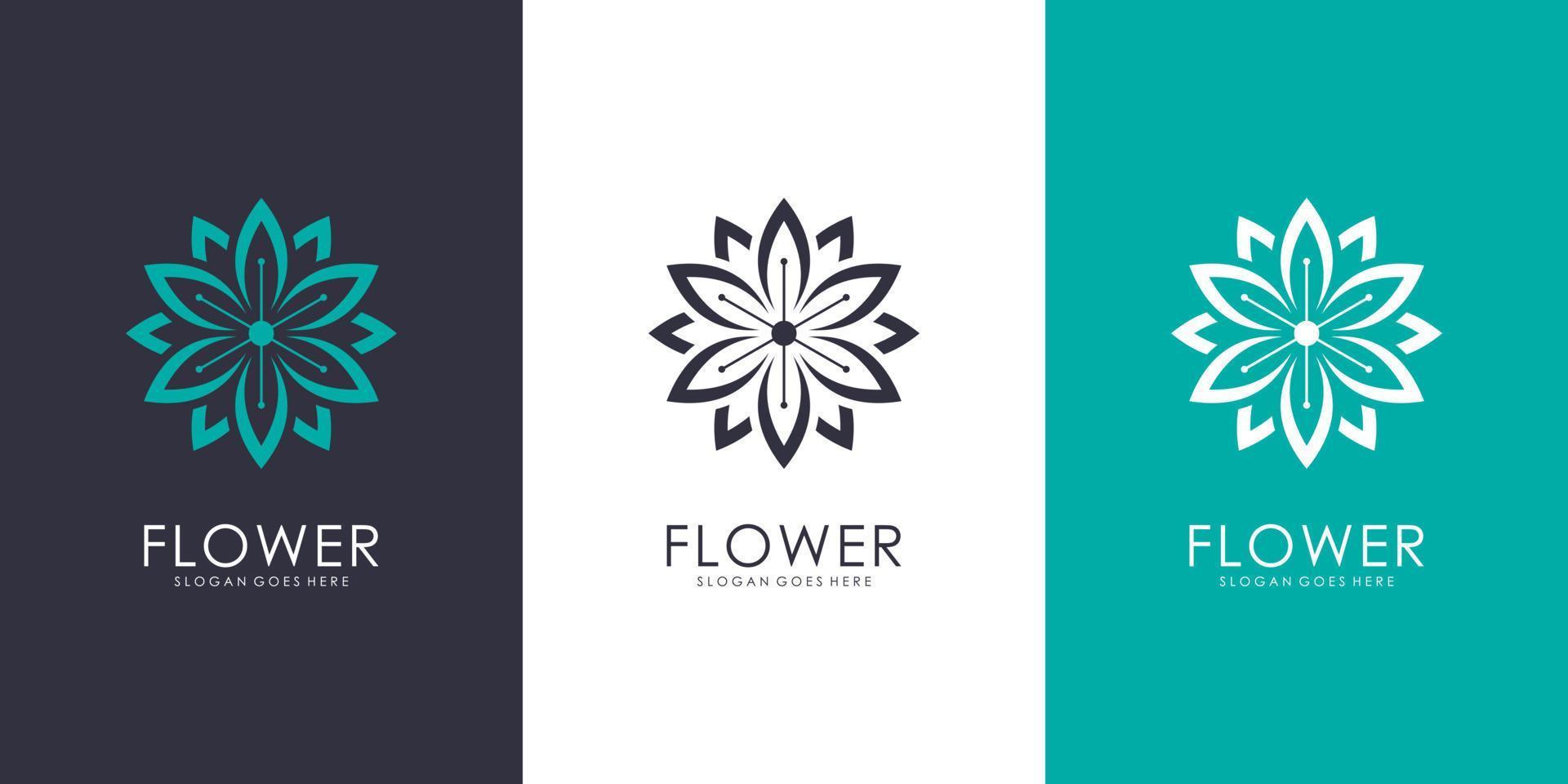nature flower logo premium vector