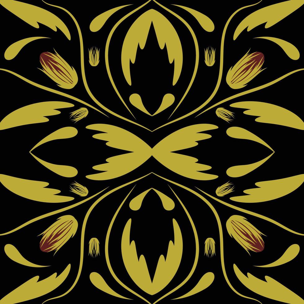 Folk flowers print Floral pattern Ethnic art vector