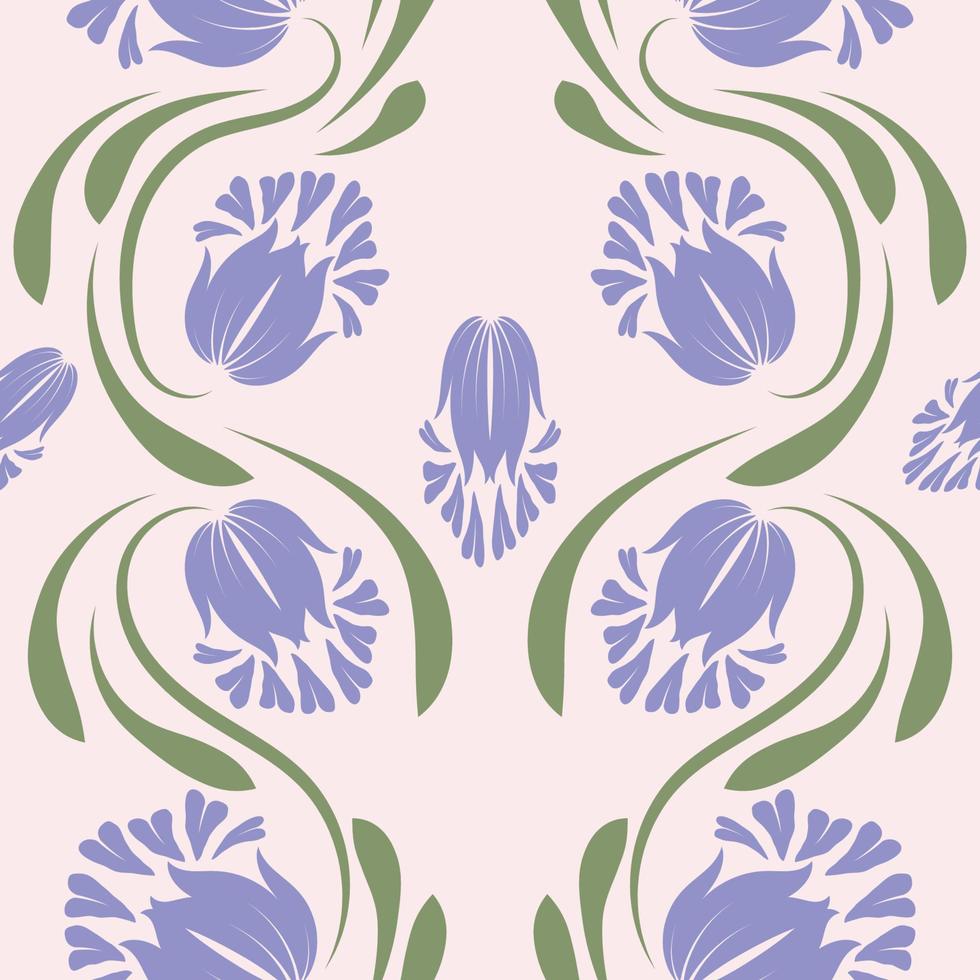 Folk flowers print Floral pattern Ethnic art vector