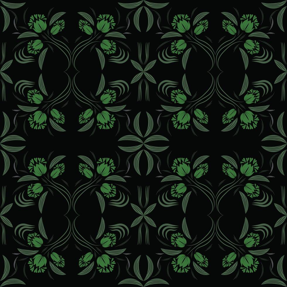 Folk flowers print Floral pattern Ethnic art vector