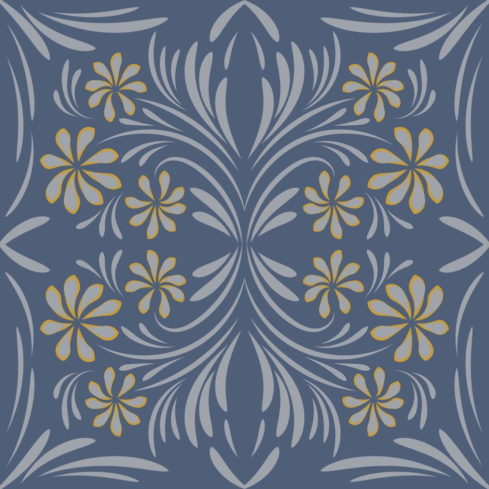 Folk flowers print Floral pattern Ethnic art vector