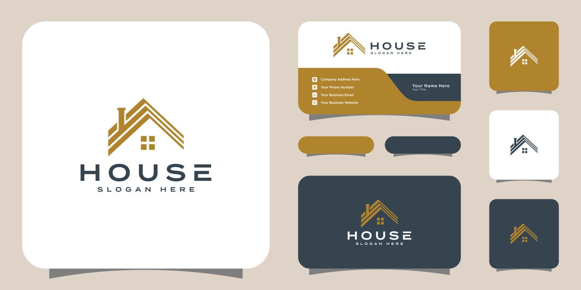 house logo vector design and business card