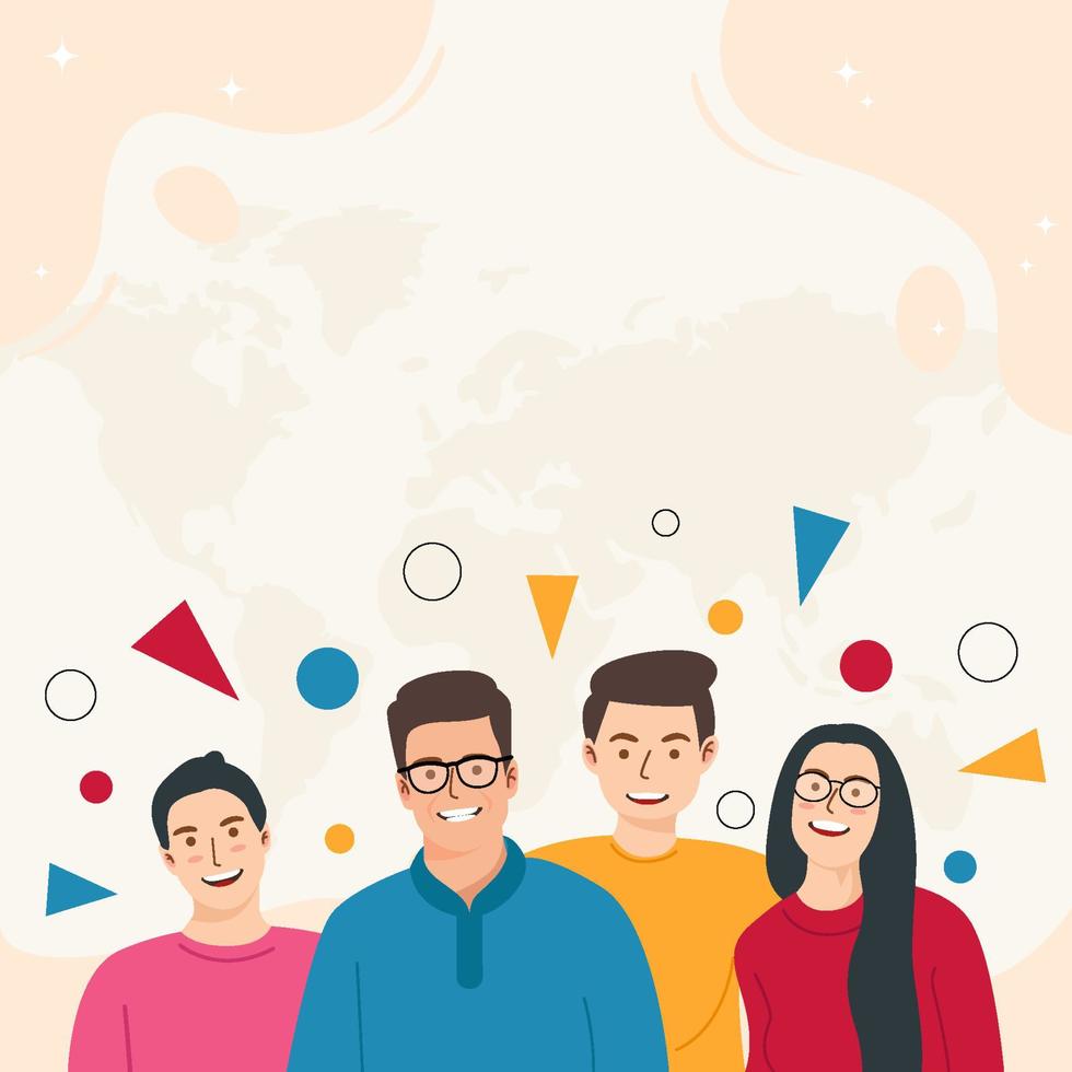 International Youth Day Background vector