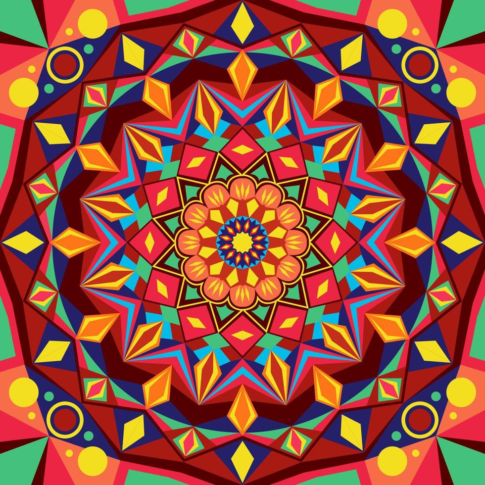 Fractal Kaleidoscope Background Concept vector