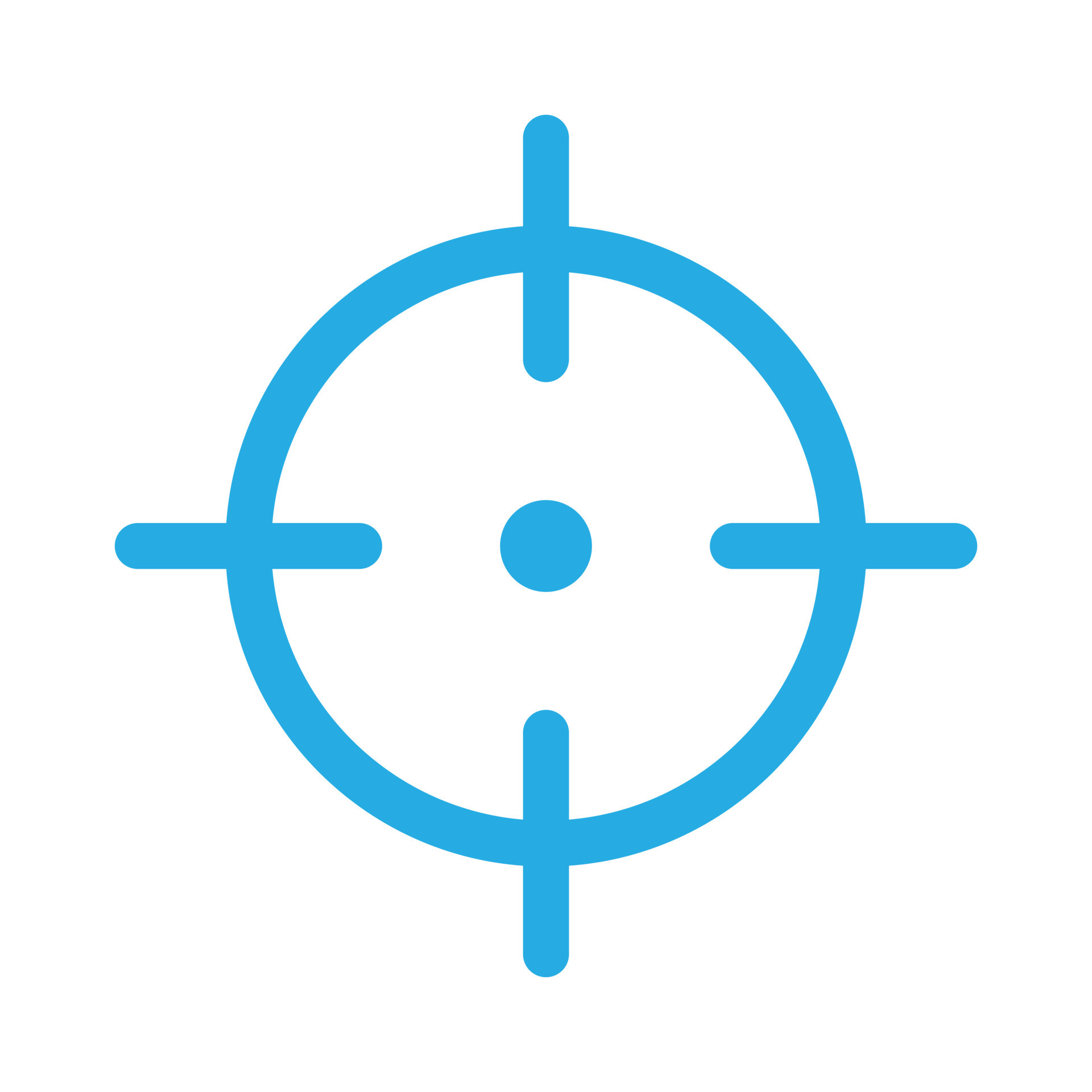 eps10 blue vector sniper target or aim at target line icon in simple
