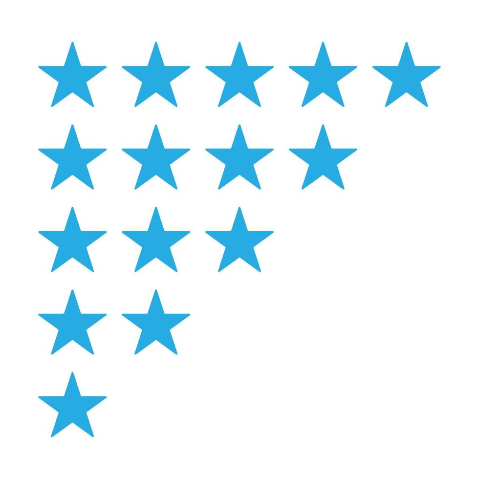 eps10 vector azul calificación del consumidor icono sólido en estilo moderno plano simple aislado en fondo blanco
