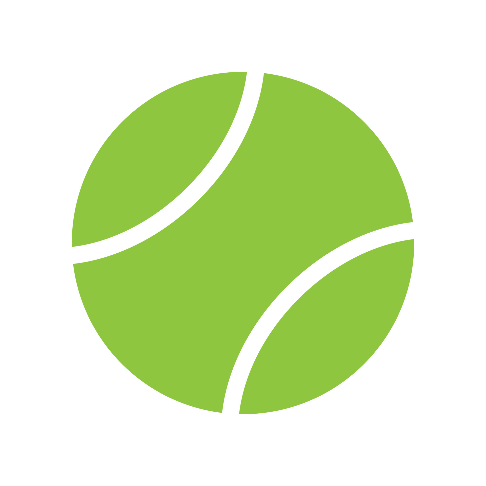 eps10 green vector tennis ball icon in simple flat trendy style