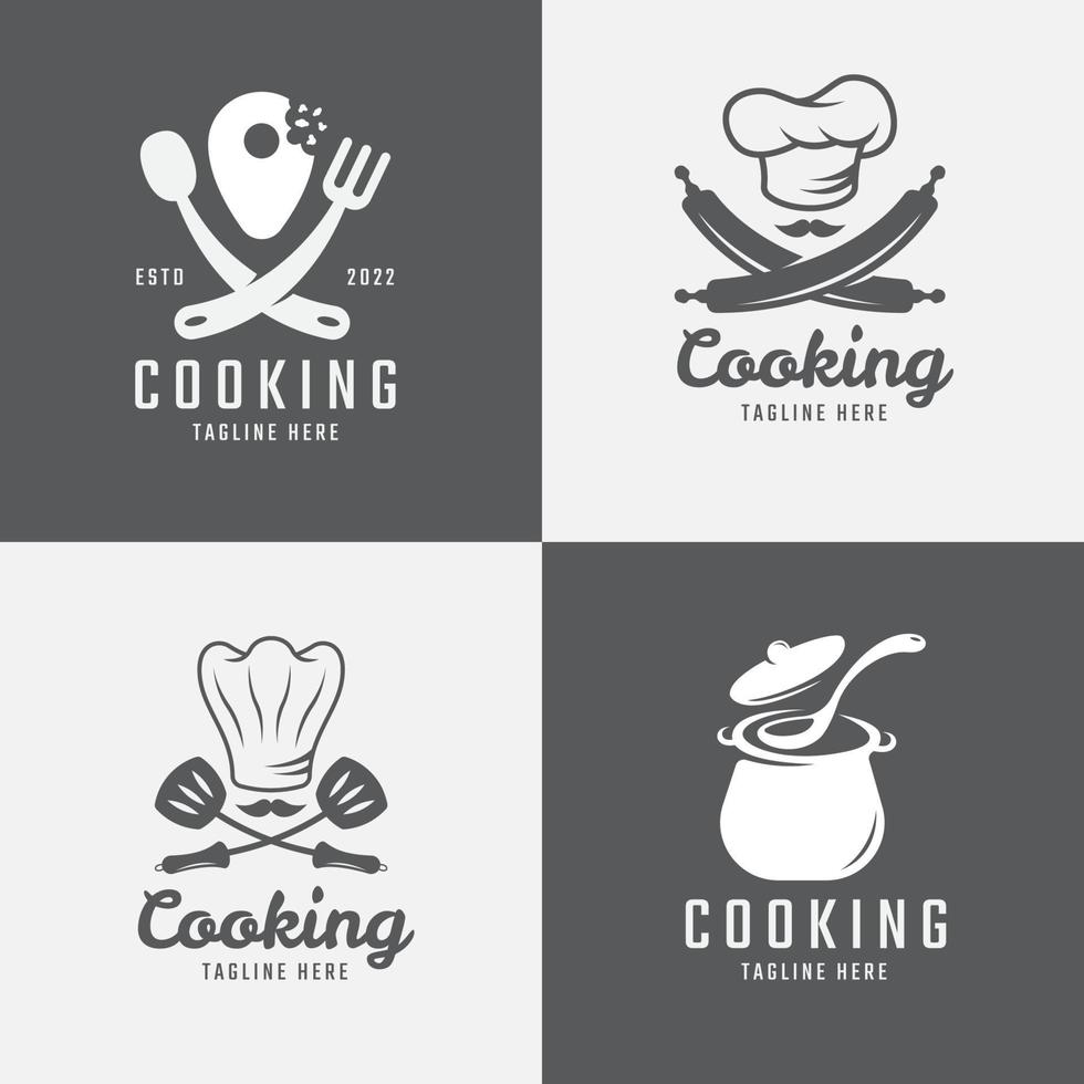 Cooking logo template vector