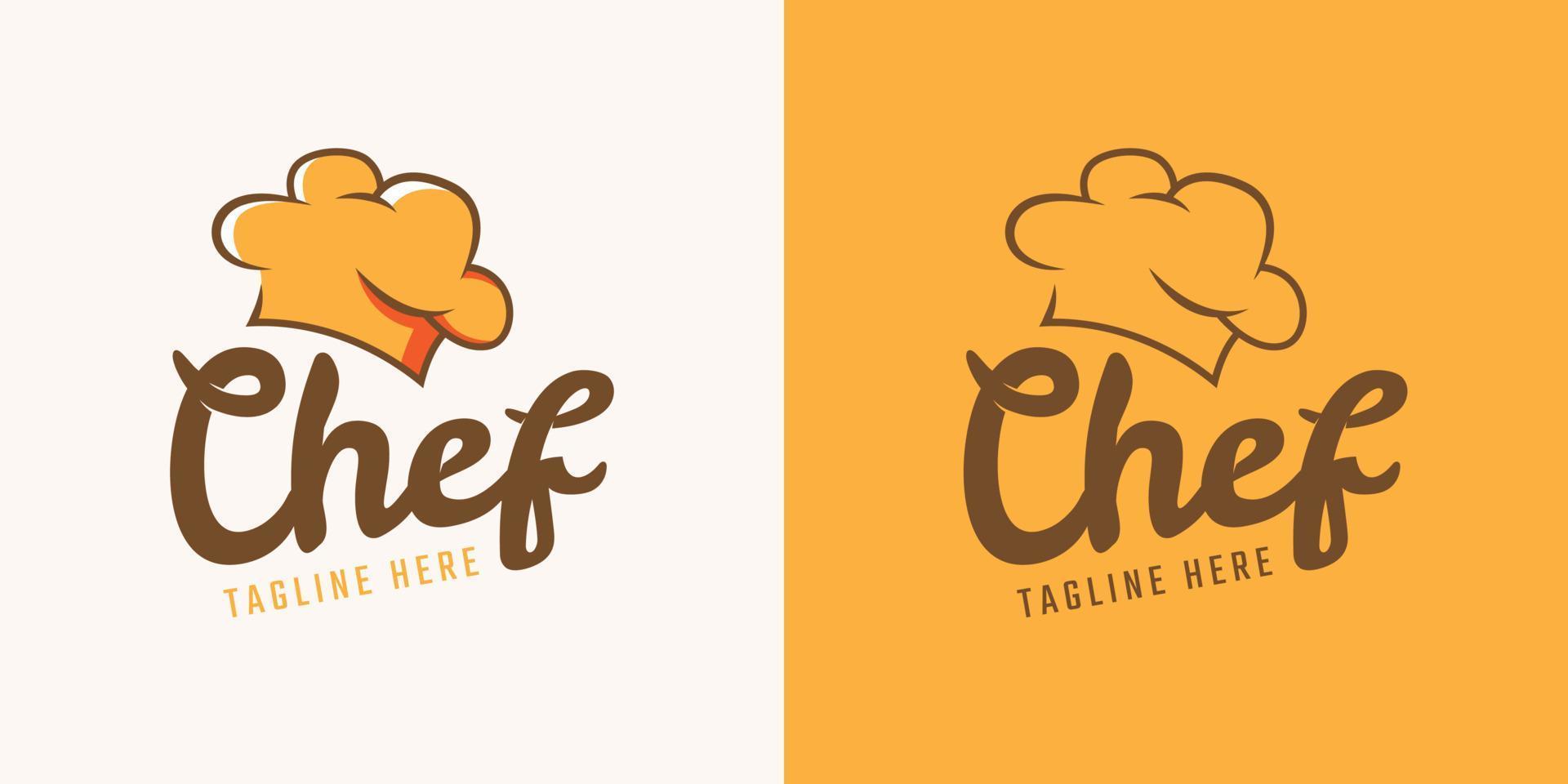 plantilla de diseño de logotipo de chef vector