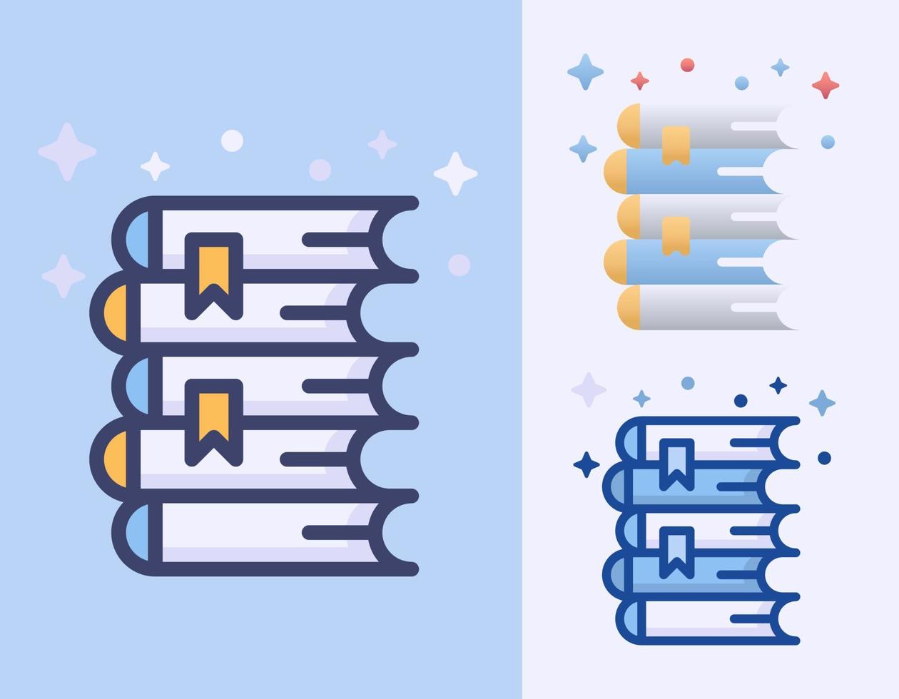 Stack of Book cartoon vector isolated icon Illustration