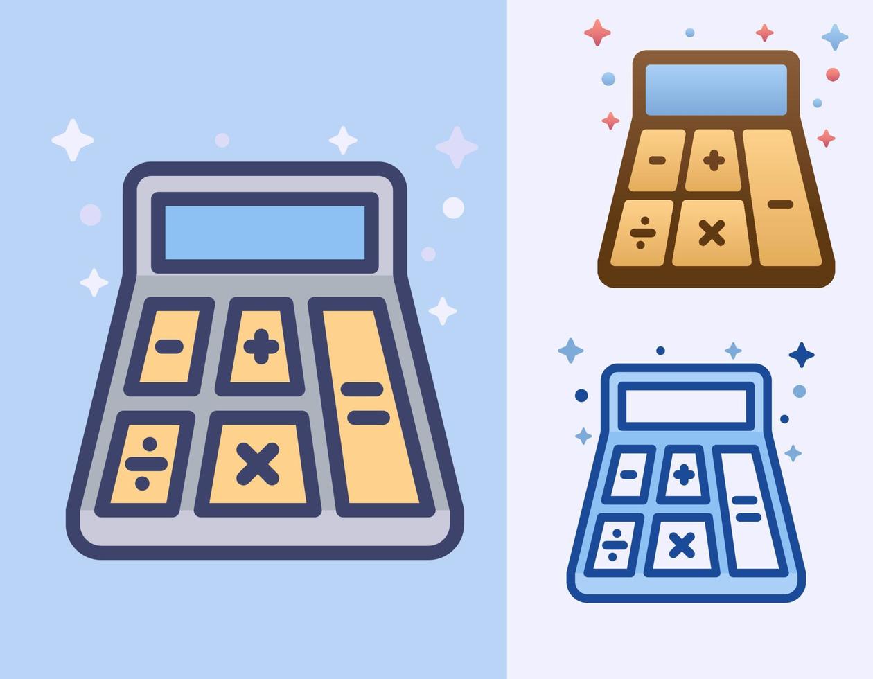 calculator cartoon vector isolated icon Illustration