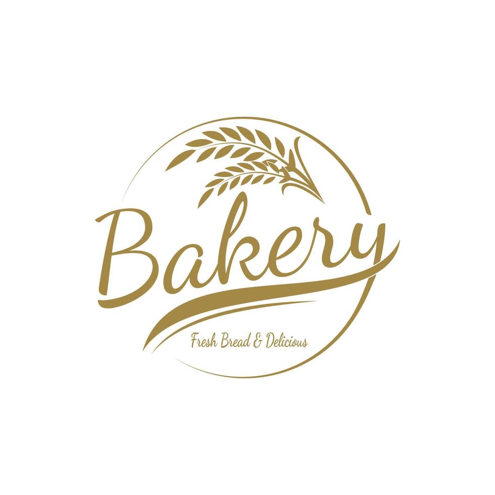 Concept for label organic products, Wheat, restaurant, harvest and agriculture, grain, bakery, healthy food. vector