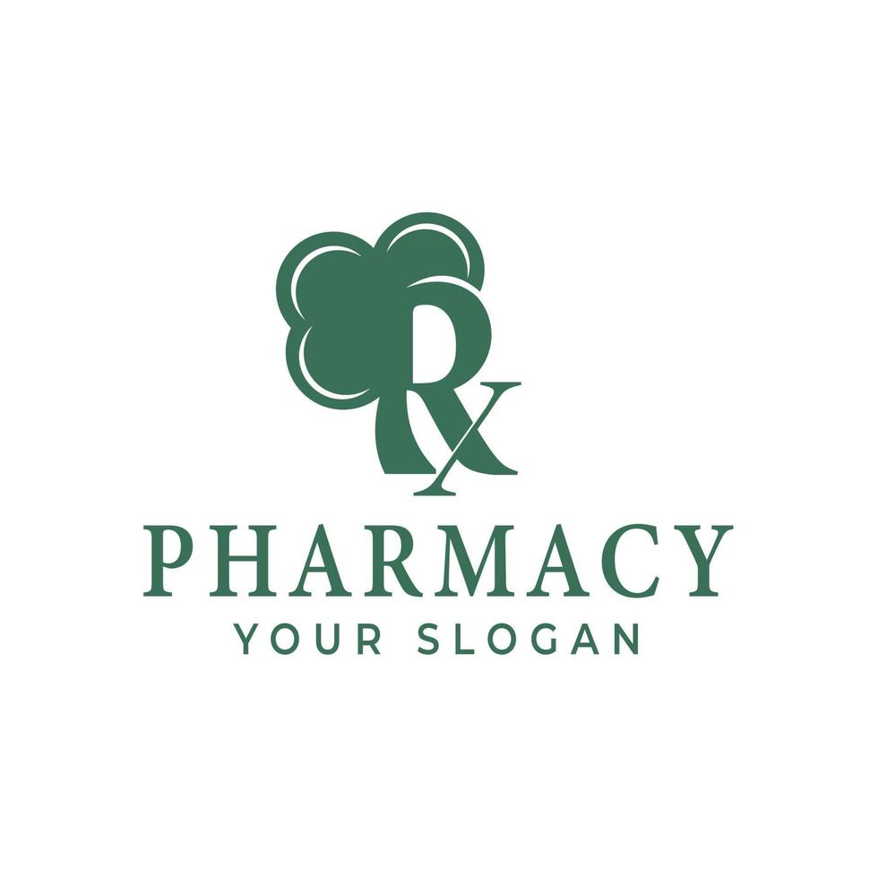 RX pharmacy illustration design logo, health design for pharmaceutical companies vector