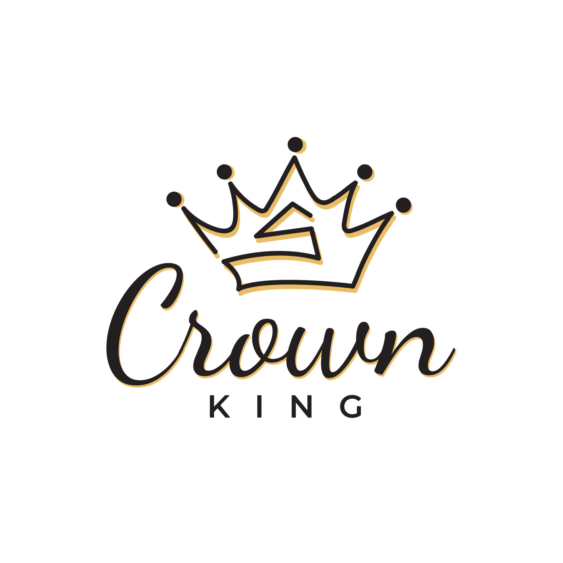 Logo Vintage Crown Royal King Queen abstract letter S Logo design