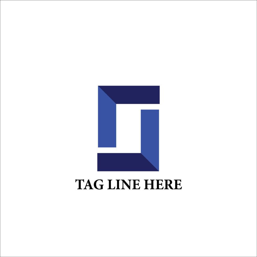 Simple square logo design for your Company vector