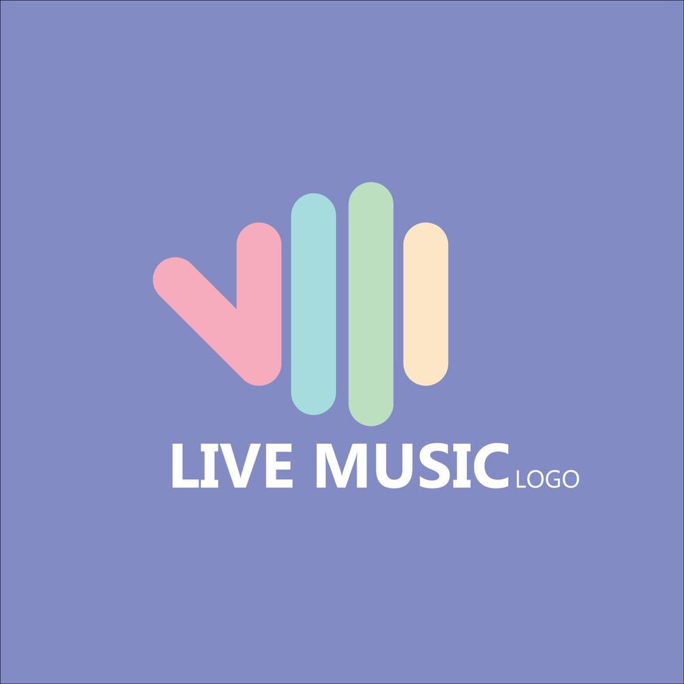 logotipo de música en vivo logotipo de color para su empresa vector