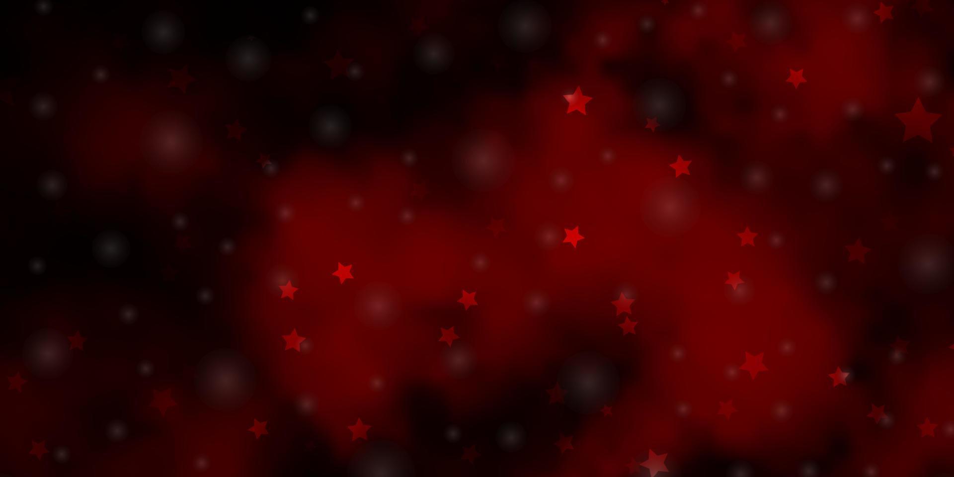 Dark Red vector layout with bright stars.