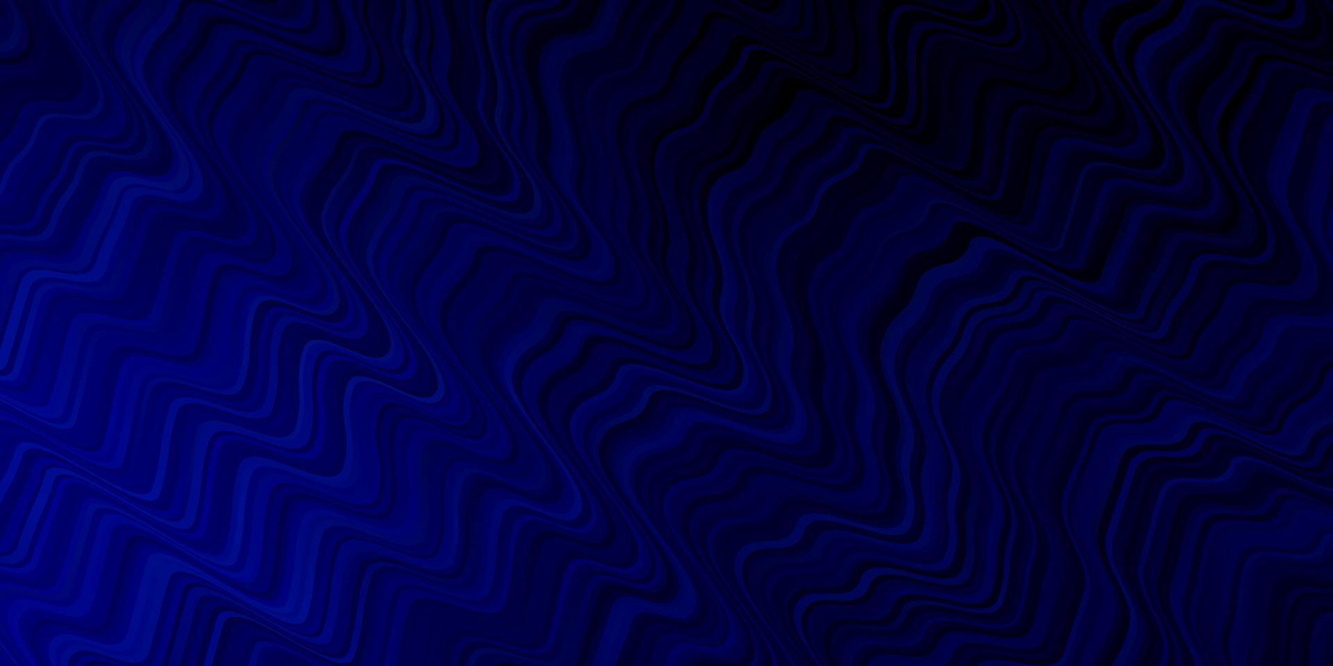 textura de vector azul oscuro con líneas torcidas.