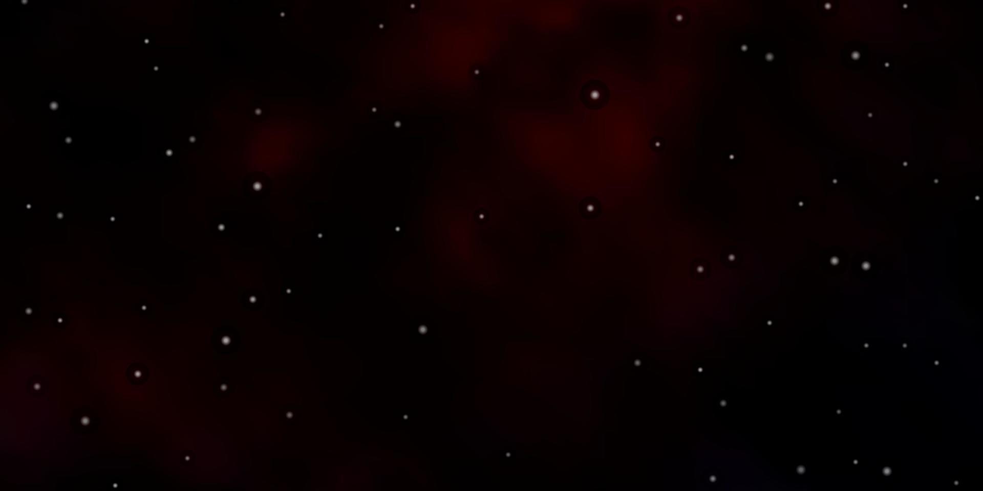 Dark Red vector layout with bright stars.