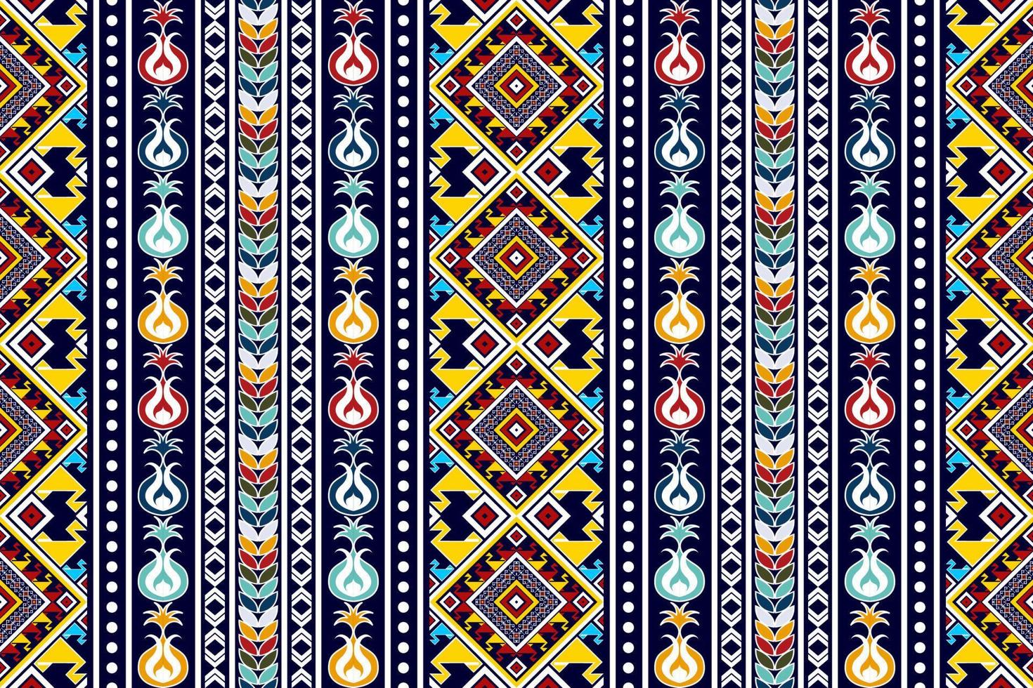 Ikat ethnic seamless textile pattern design. Aztec fabric carpet mandala ornaments textile decorations wallpaper. Tribal boho native turkey traditional embroidery vector background.