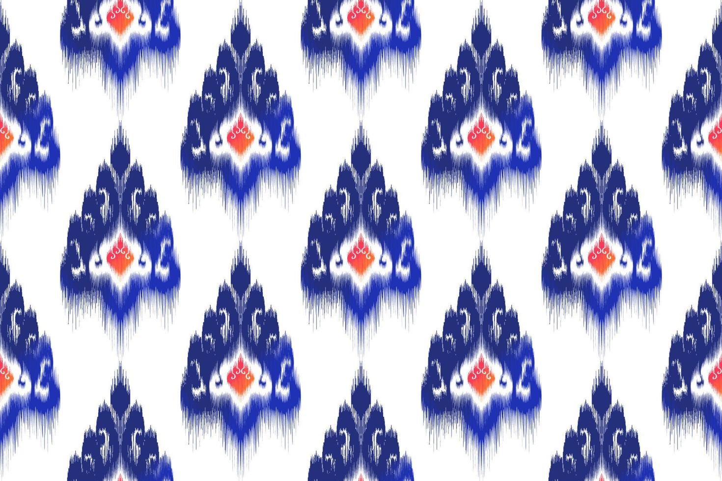 Ikat ethnic seamless textile pattern design. Aztec fabric carpet mandala ornaments textile decorations wallpaper. Tribal boho native turkey traditional embroidery vector background.