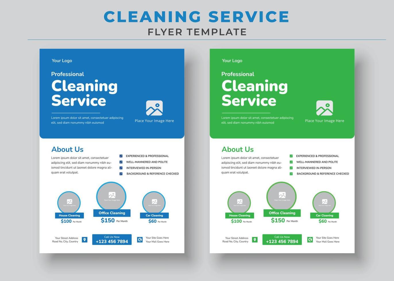 Professional Cleaning Services poster, Cleaning Services Flyer Template, Poster brochure design, Vector Editable and Print ready