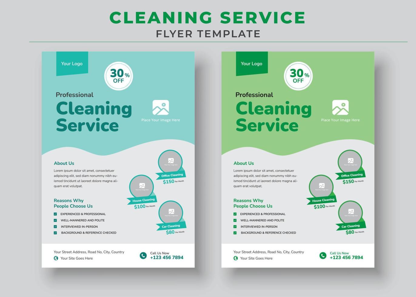 Professional Cleaning Services poster, Cleaning Services Flyer Template, Poster brochure design, Vector Editable and Print ready