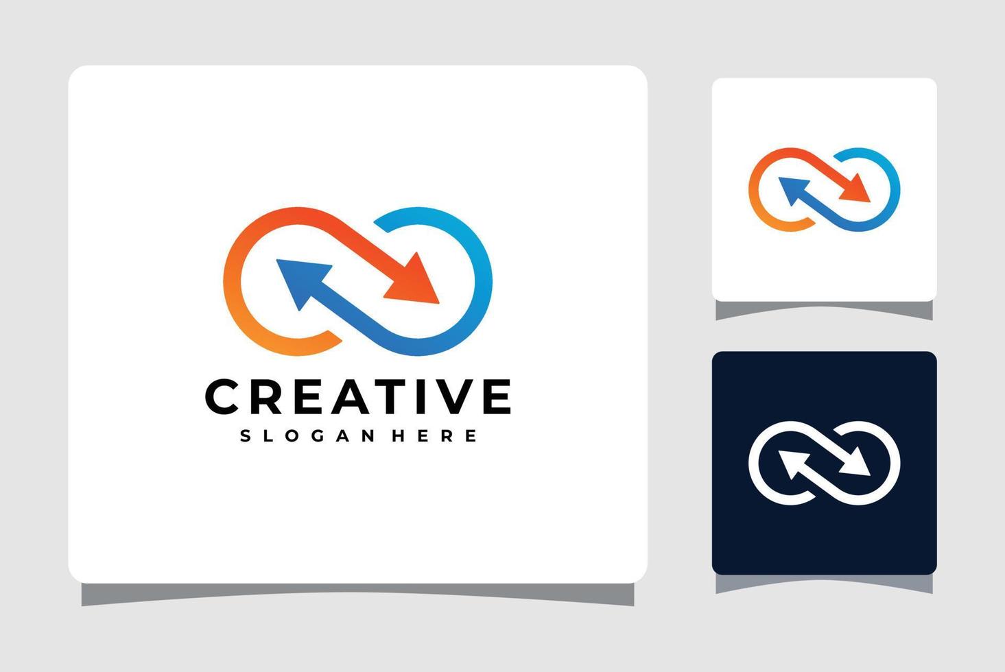 Infinity Arrow Logo Template Design Inspiration vector
