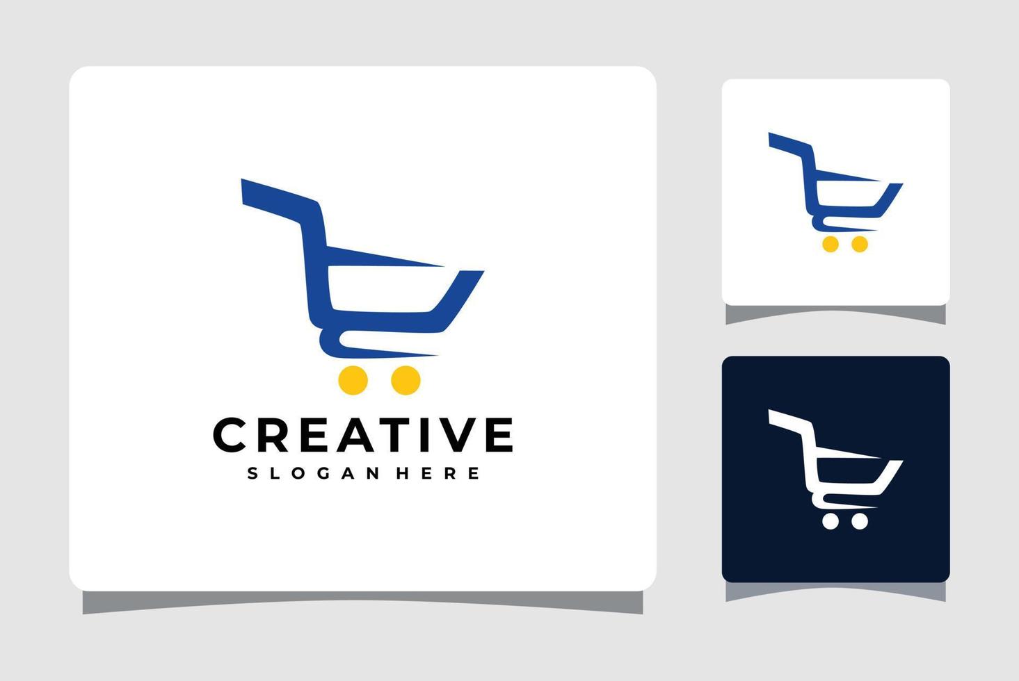 Shopping Cart Logo Template Design Inspiration vector