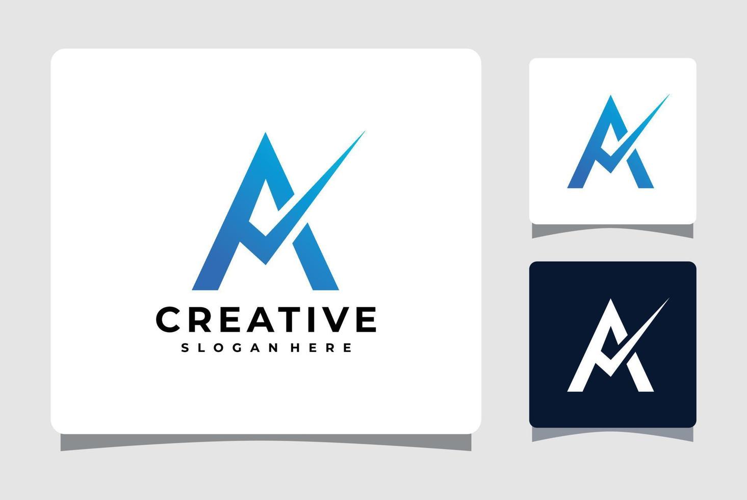 Letter A Check Mark Logo Template Design Inspiration vector