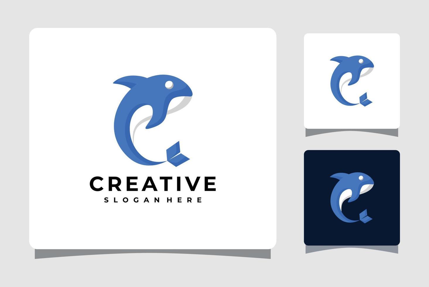 Dolphin jumping Logo Template Design Inspiration vector