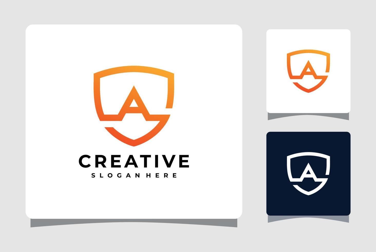 Letter A Shield Logo Template Design Inspiration vector