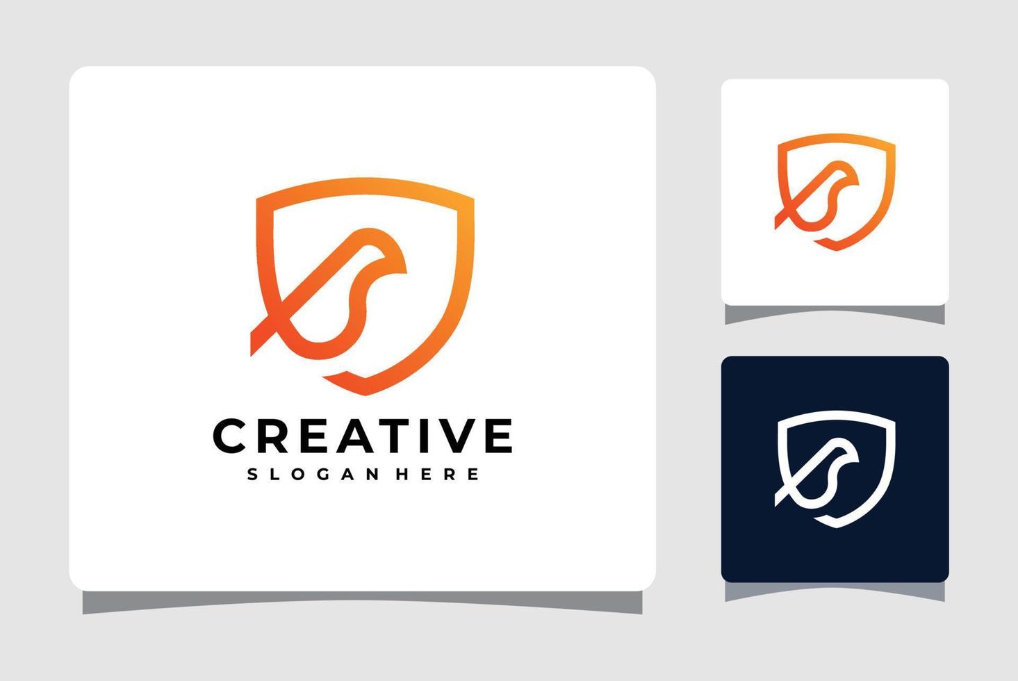 Bird Shield Logo Template Design Inspiration vector