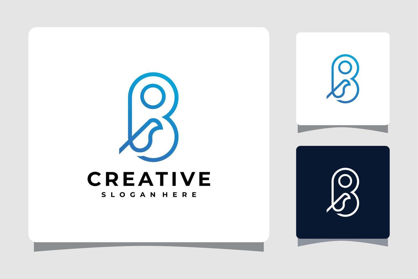 Letter B Bird Logo Template Design Inspiration vector