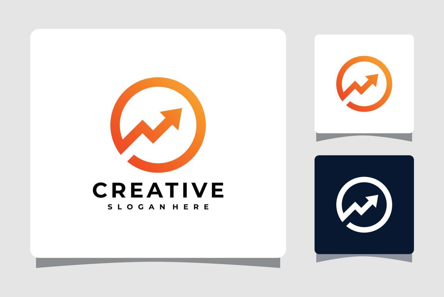 Circle Up Arrow Logo Template Design Inspiration vector