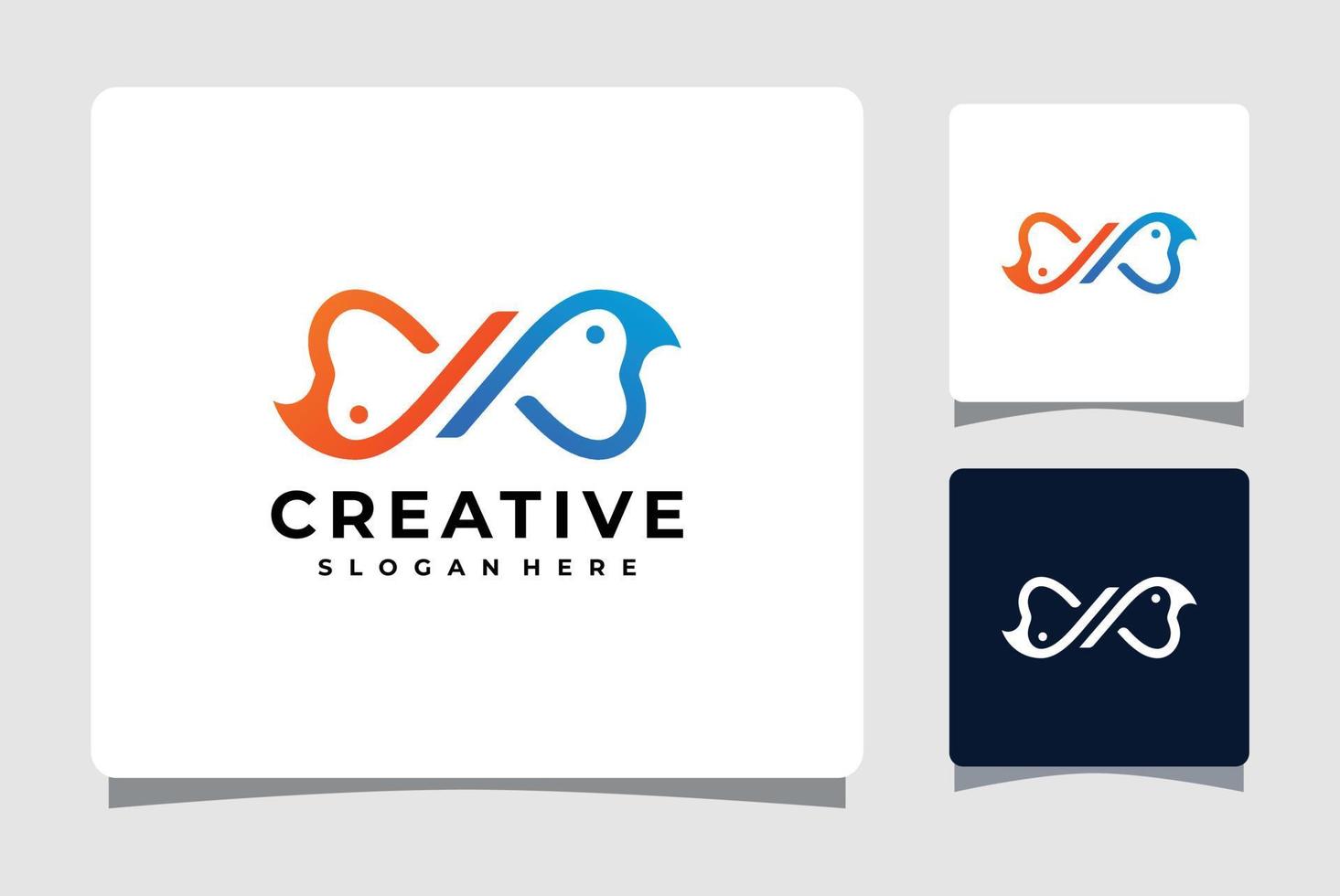 Infinity Bird Logo Template Design Inspiration vector